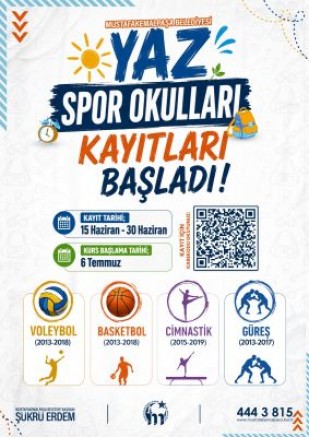 BELEDİYE SPOR OKULLARI AÇILIYOR