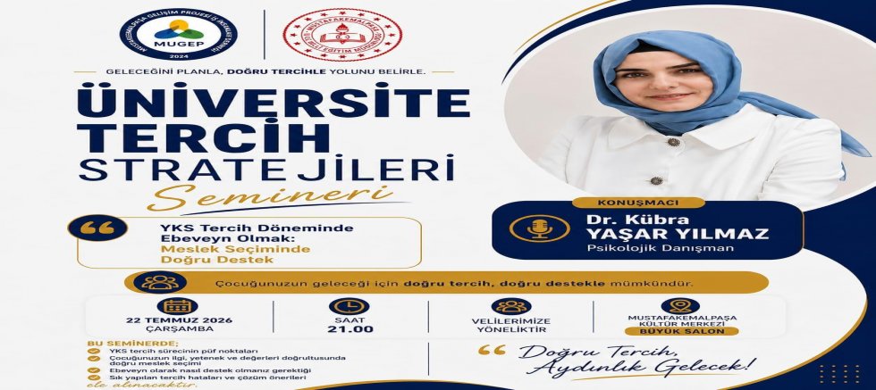 MUGEP ve İlçe Milli Eğitim Müdürlüğü'nden Ücretsiz Seminer