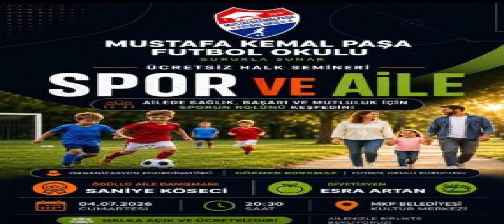 Mustafakemalpaşa’da “Spor ve Aile” Semineri Düzenlenecek