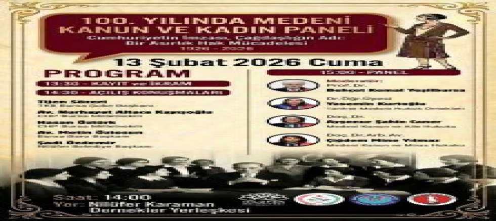 Türk Kadınlar Birliği Bursa Şubesi​​​​​​ 100. Yılında Medeni Kanun ve Kadın