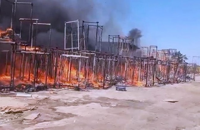 MUSTAFAKEMALPAŞA’DA FABRİKA BAHÇESİNDE YANGIN